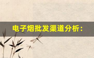 电子烟批发渠道分析：如何确保货源稳定