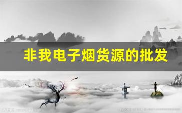 非我电子烟货源的批发价格与利润空间
