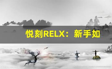 悦刻RELX：新手如何快速上手