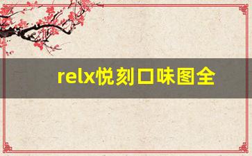 relx悦刻口味图全分析：一图看懂不同口味的魅力
