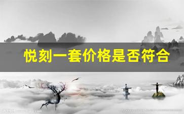 悦刻一套价格是否符合消费者预期