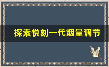 探索悦刻一代烟量调节功能
